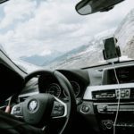 black and gray sixt car interior