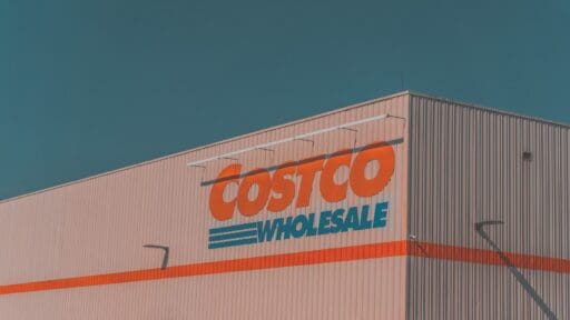 a building with a sign that says costco wholesale