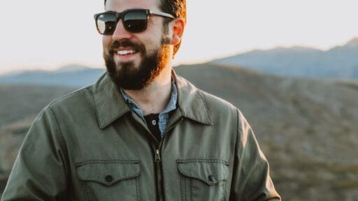 a man wearing sunglasses and huckberry
