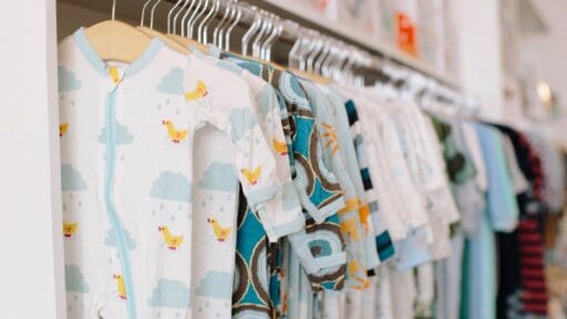 white and blue floral crew neck t-shirt from buybuy baby