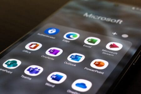 a close up of microsoft office apps