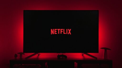tv with the netflix logo lit up