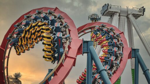 six flags roller coaster