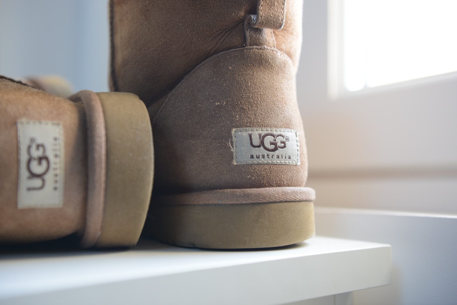 brown and white fur ugg boots