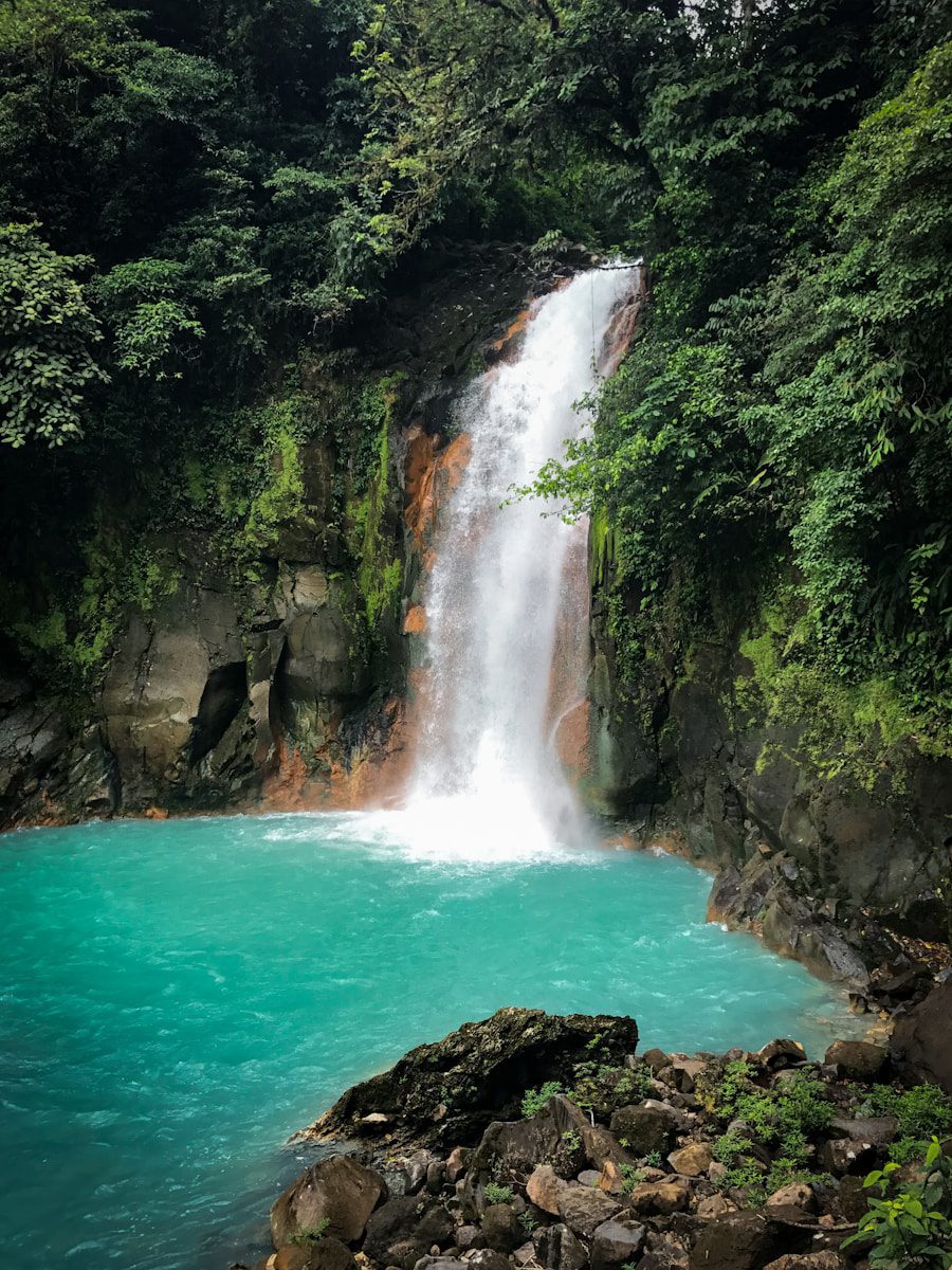 waterfalls in the middle of the jungle in costa rica during daytime