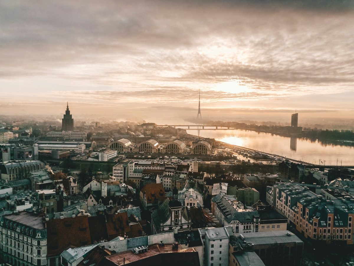 aerial photo of Latvia