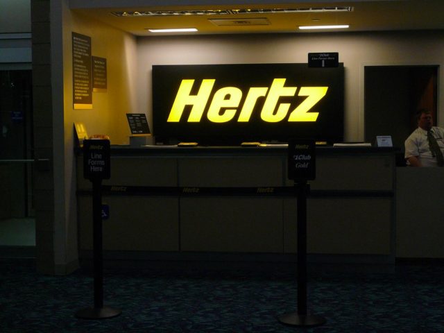 Hertz Rental Car Counter