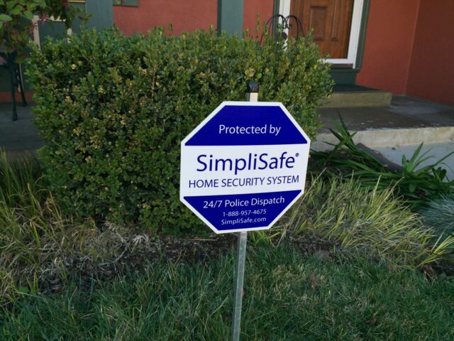 SimpliSafe security sign